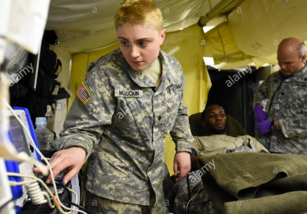 Spc. Charlotte McGuckin, 212th Combat Support Hospital medic